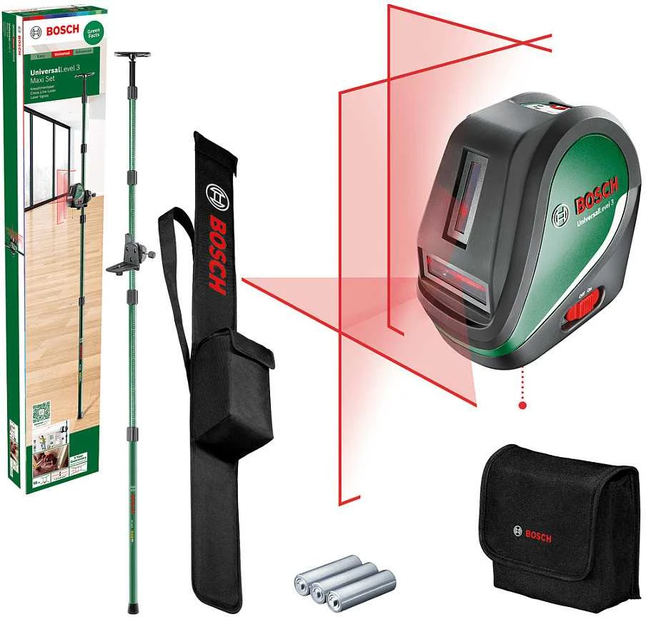 Bosch UniversalLevel 3 Maxi Set Kryžminių linijų lazeris