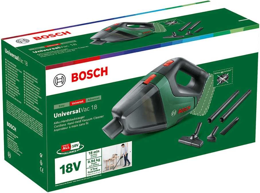 Akumuliatorinis dulkių siurblys Bosch UniversalVac 18, be akumuliatoriaus ir įkroviklio