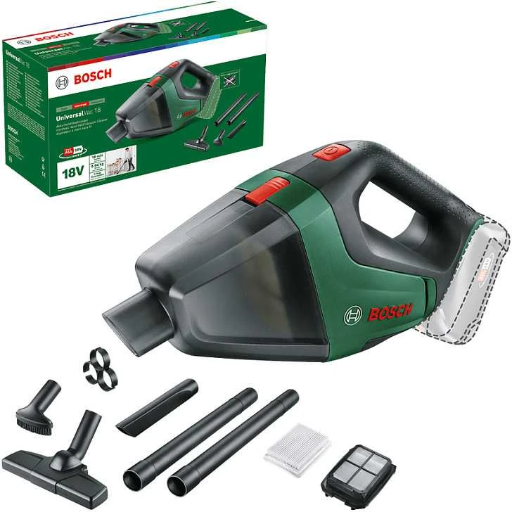 Akumuliatorinis dulkių siurblys Bosch UniversalVac 18, be akumuliatoriaus ir įkroviklio