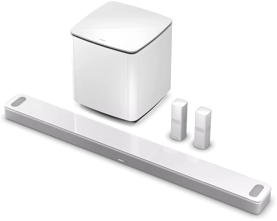 Namų kino sistema Bose Smart Ultra Soundbar, baltos spalvos
