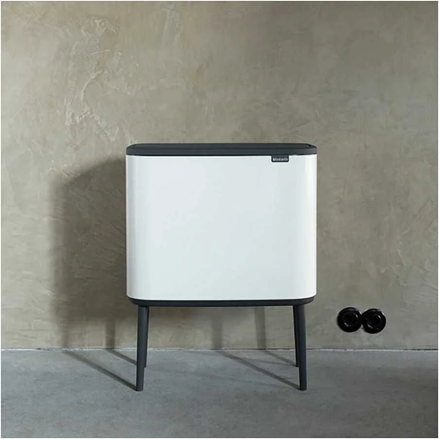 Šiukšlių dėžė Brabantia Bo Touch, 36 l, baltos spalvos