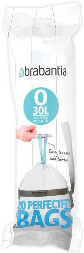 Brabantia PerfectFit Bin Liner Type O, 30 L, 20 Maišeliai