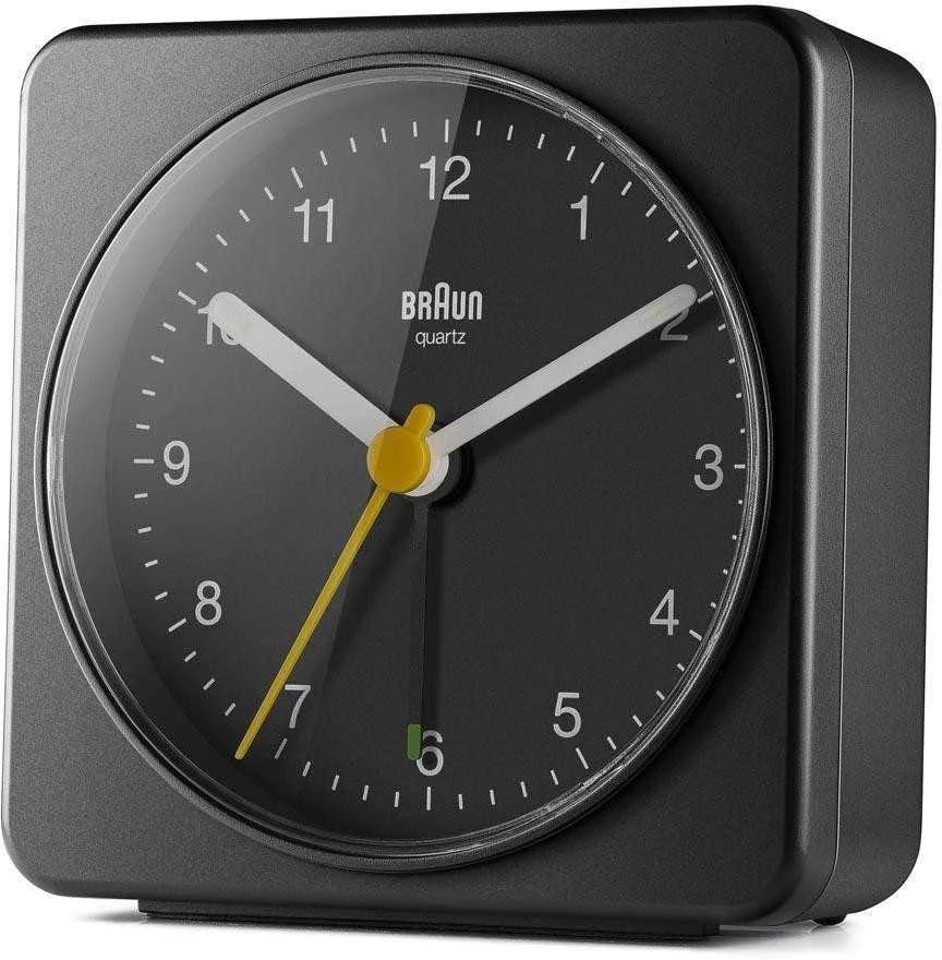 Braun BC 03 B kvarcinis žadintuvas analoginis juodas