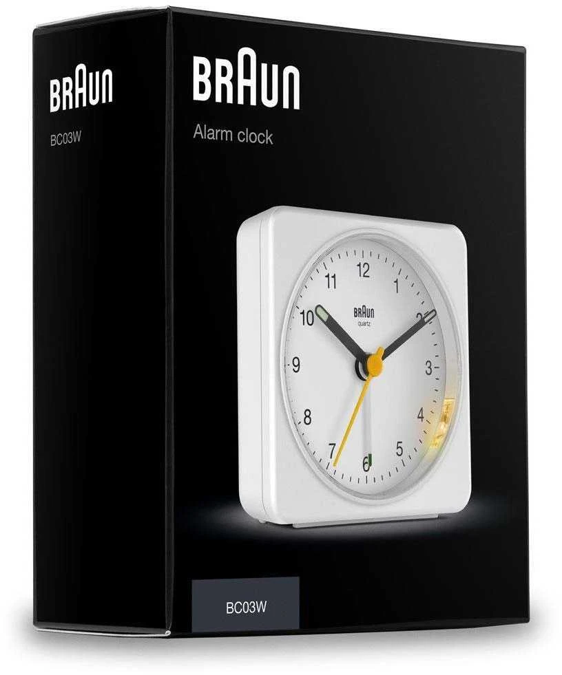 Braun BC 03 W kvarcinis žadintuvas analoginis baltas