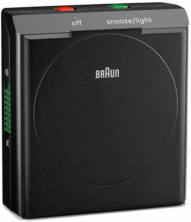 Braun BC 05 B Quartz Foldable Alarm Clock Juodas
