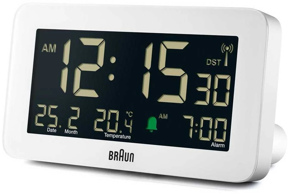 BRAUN BC10 DCF-W Radijo žadintuvas baltas