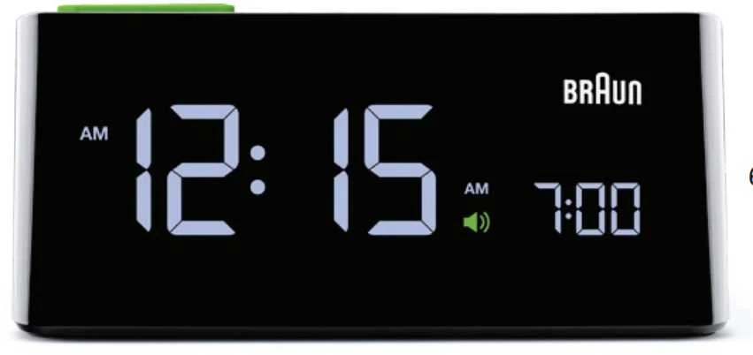 Braun BNC 016 BKEU LED žadintuvas juodas