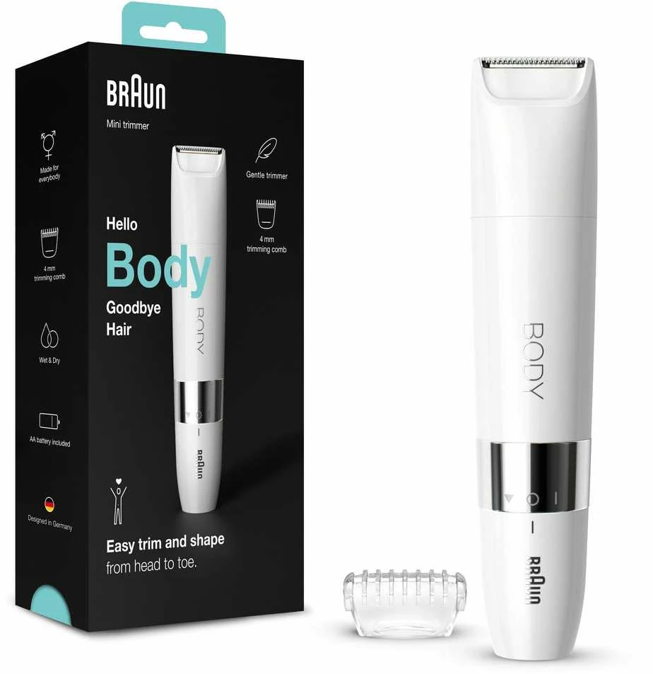 Braun BS1000 kompaktiškas kūno plaukų trimeris BODY