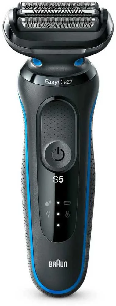 Braun | Shaver | 51-B1000s | Operating time (max) 50 min | Wet & Dry | Juodas/Mėlyna