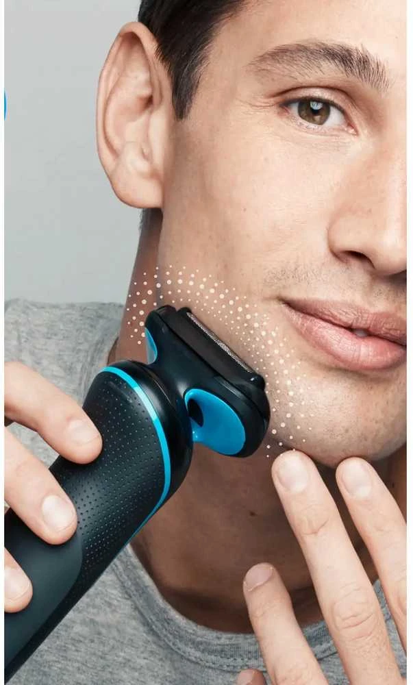 Braun | Shaver | 51-B1000s | Operating time (max) 50 min | Wet & Dry | Juodas/Mėlyna