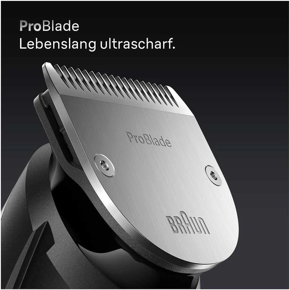 Braun BeardTrimmer 7 BT7520 Baterija 40 2 cm „Wet & Dry“ Juoda, Mėlyna