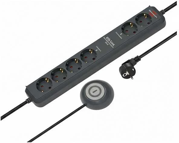 Brennenstuhl Eco-Line prailgintuvas / kojinis jungtukas 6 x CEE 7/4, 1xCEE 7/7, 1.5m, antracito1159560516 / GT-359