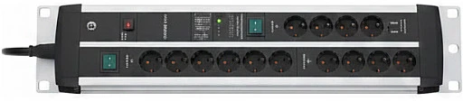 Carruzzo Brennenstuhl 1392000232 elektros tinklo ilgintuvas 3 m 14 AC išvestis(ys / čių) Vidaus Juoda, Sidabras