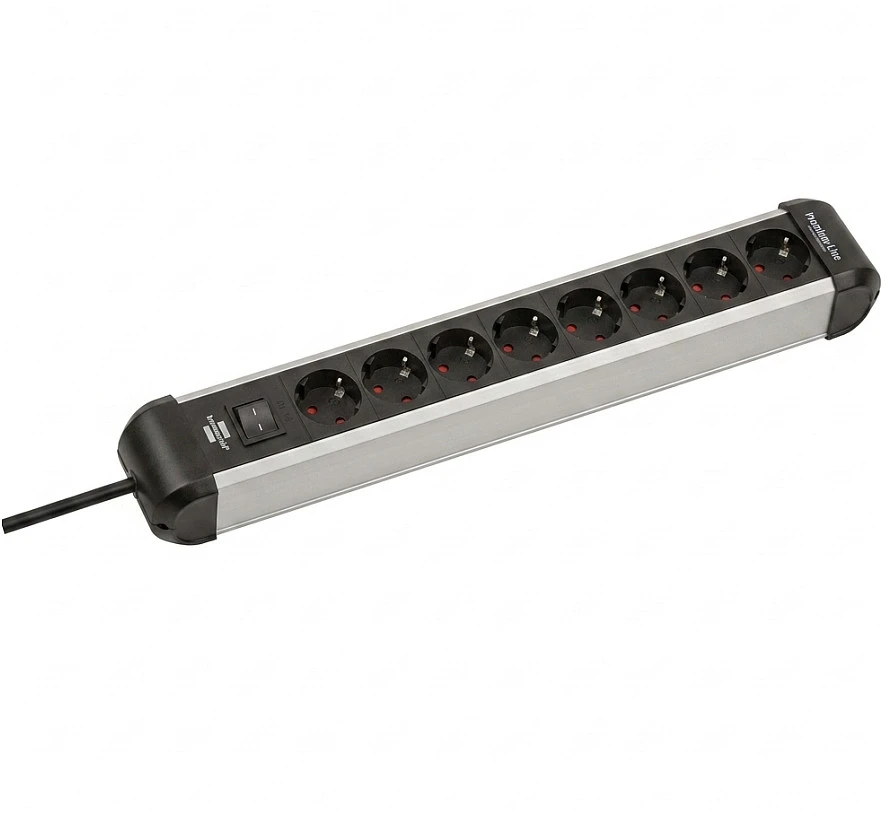 Brennenstuhl Premium-Alu-Line maitinimo juostelė 8 krypčių 3m H05VV-F 3G1.5