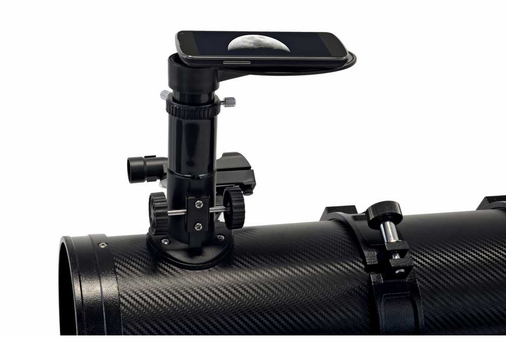 Teleskopas BRESSER SKY Spica 130/650 EQ3 su išmaniojo telefono kameros adapteriu