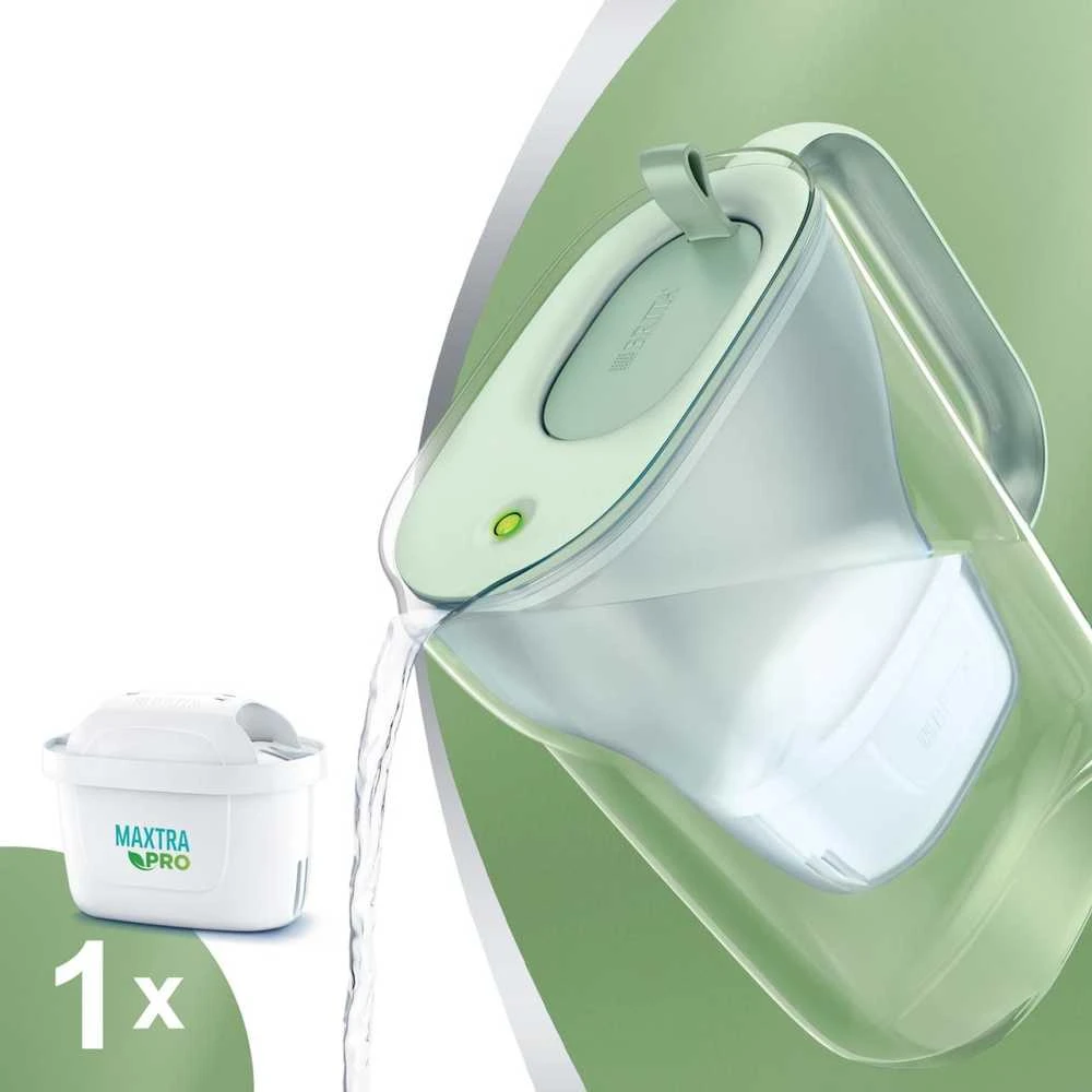 Vandens filtras-ąsotis BRITA Style XL 3.6L melsvas su vandens vandens filtru MAXTRA+ 1 vnt.