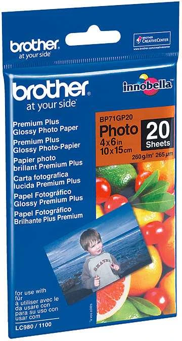 Brother BP-71GP20 PHOTO PAPER/DINA6 260G/M2 20SHTS