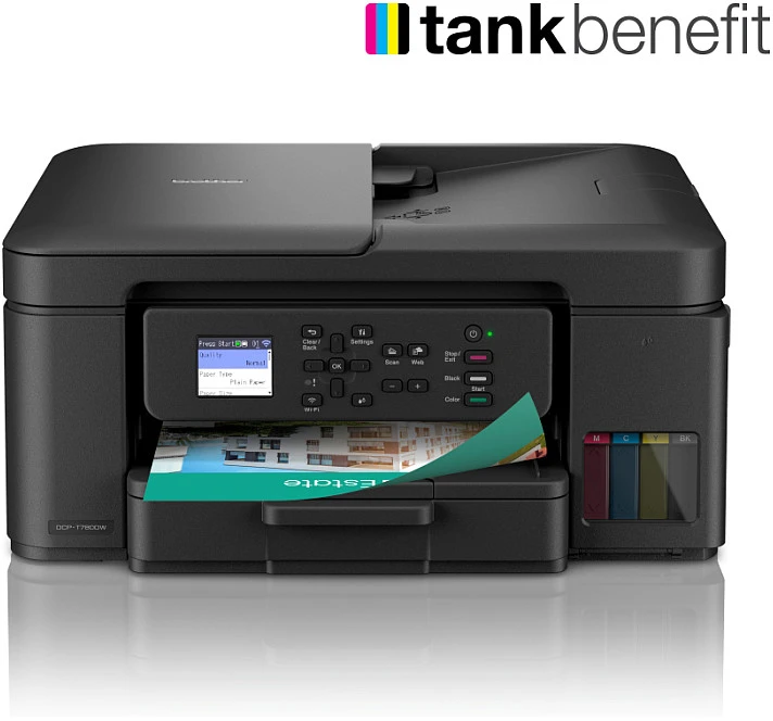 Brother | Wireless Spausdintuvas with ADF | DCP-T780DW | Inkjet | Spalvotas | 3-in-1 | A4 | Wi-Fi | Juodas