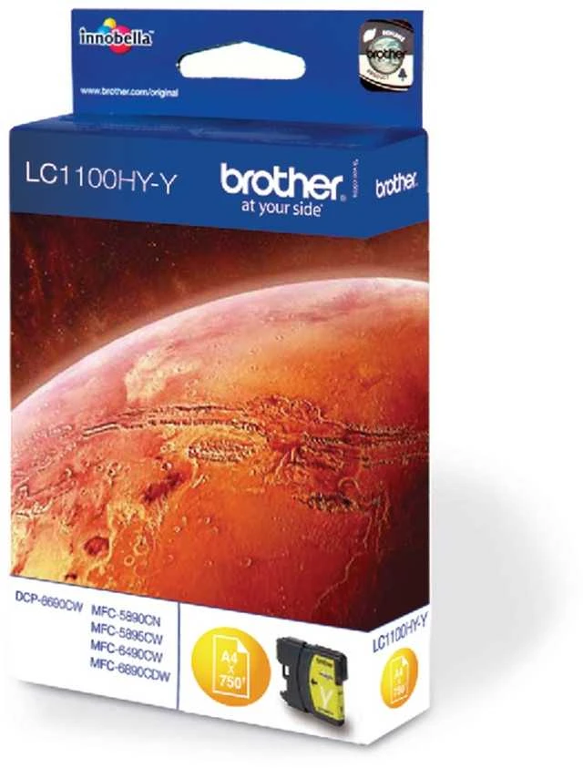 Brother LC-1100HYY rašalo kasetė Originalus Geltona 1 vnt