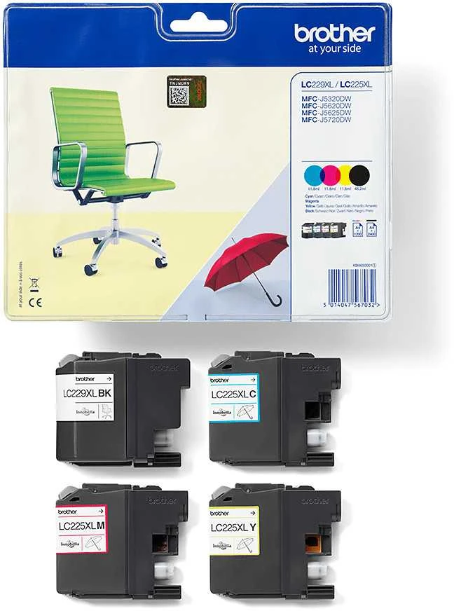 Pack Brother LC229XLVALBP CMYK lizdinė plokštelė MFCJ 5320DW/5600 Series/5620DW/5625DW
