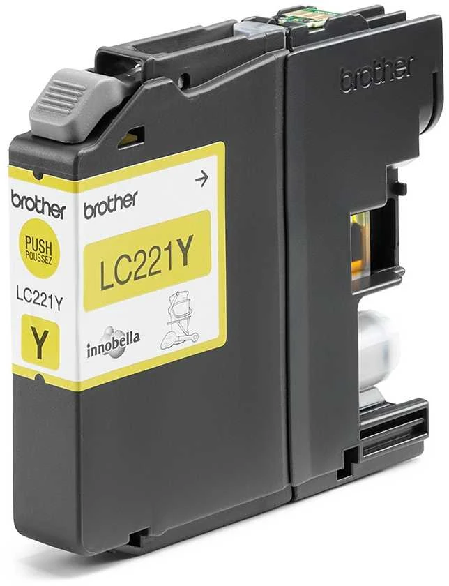 Brother LC-221Y rašalo kasetė Originalus Geltona 1 vnt