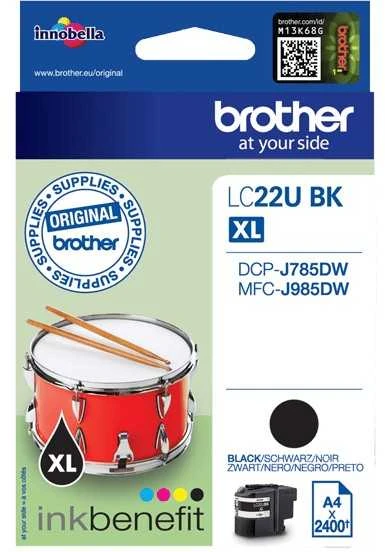 Brother LC-22UBK rašalo kasetė, Juodas