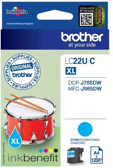 Brother LC-22UC | Rašalo kasetė | Žydra spalva