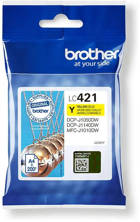 Brother LC421Y rašalo kasetė Geltona | Brolis LC421Y | Rašalo kasetė | Geltona