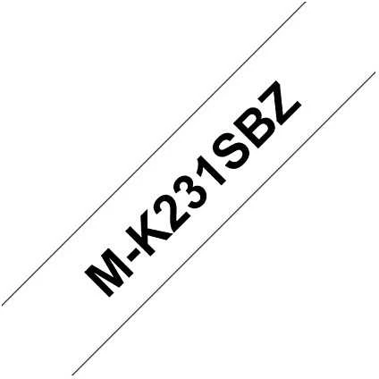 Brother P-touch MK231S; balta/juoda 4m (12 mm)