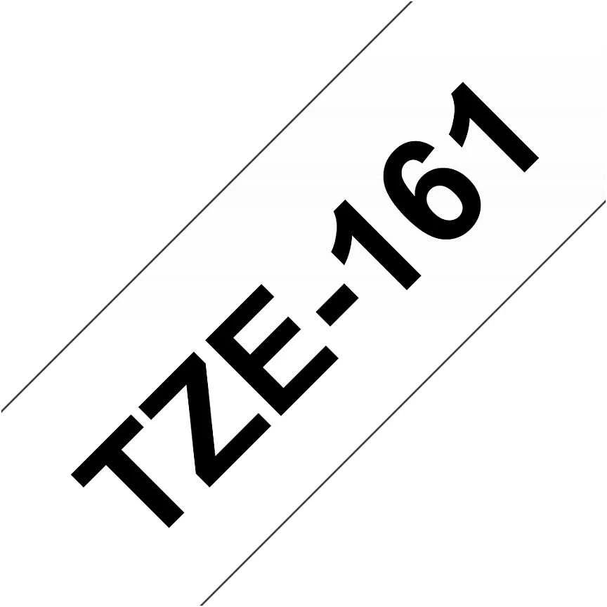 Brother TZe-161 laminuota juosta Juodas on Clear, TZe, 8 m, 3,6 cm