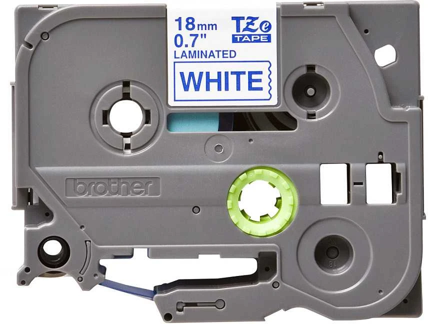 Brother TZE-243 Laminated Tape Mėlyna on Baltas, TZe, 8 m, 1.8 cm