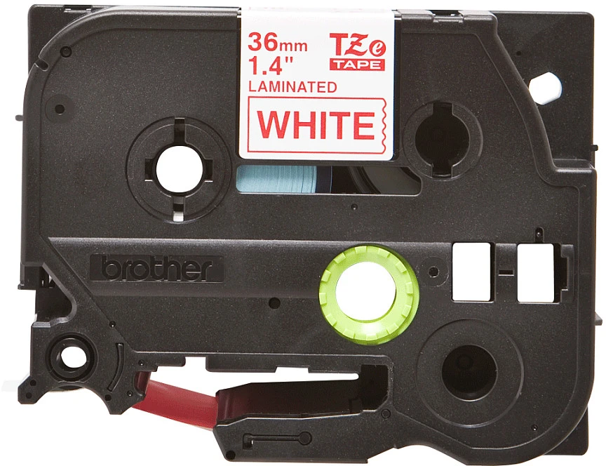Brother | TZe-262 Laminated Tape | Raudona on Baltas | TZe | 8 m | 3.6 cm