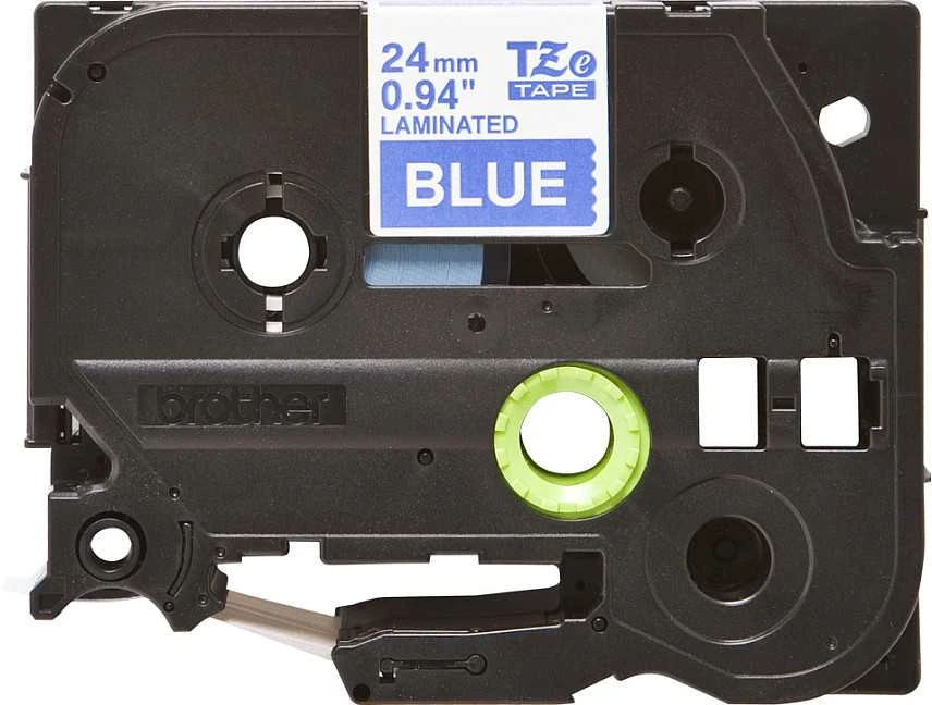 Brother | TZe-555 Laminated tape | Baltas On Mėlyna | TZe | 8 m | 2.4 cm