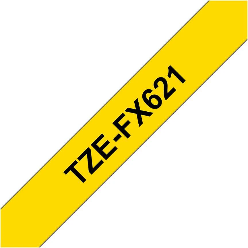 Brother BROLIS TZEFX621 9 Juodas ON Geltonas FLEX