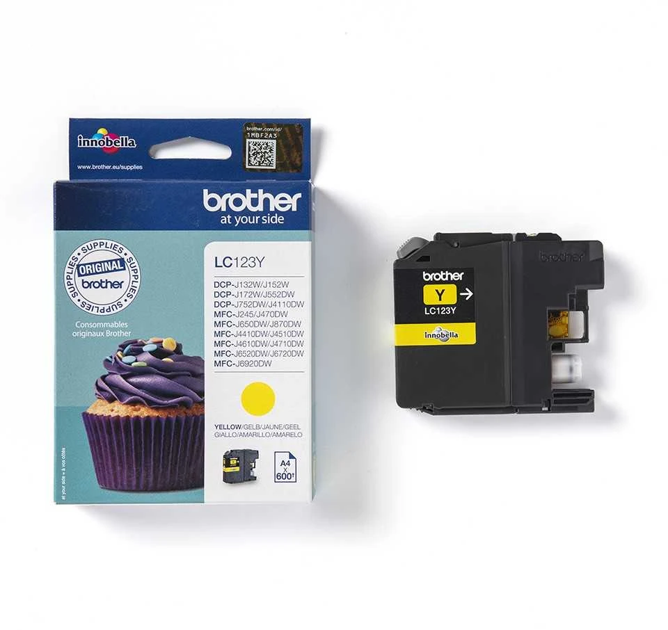 Brother Brolis LC123Y | Rašalo kasetė | Geltona