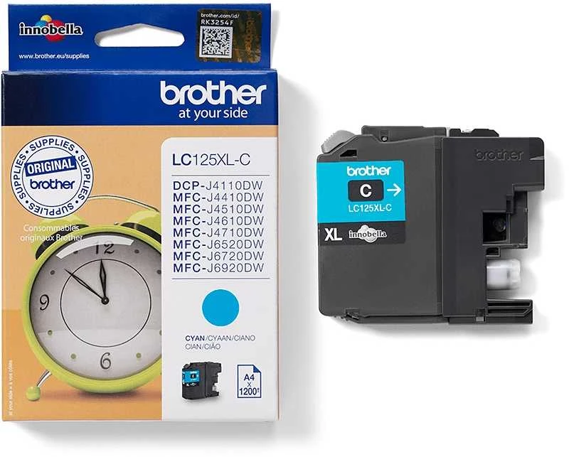 Brother LC125XLC | Rašalo kasetė | Žydra spalva