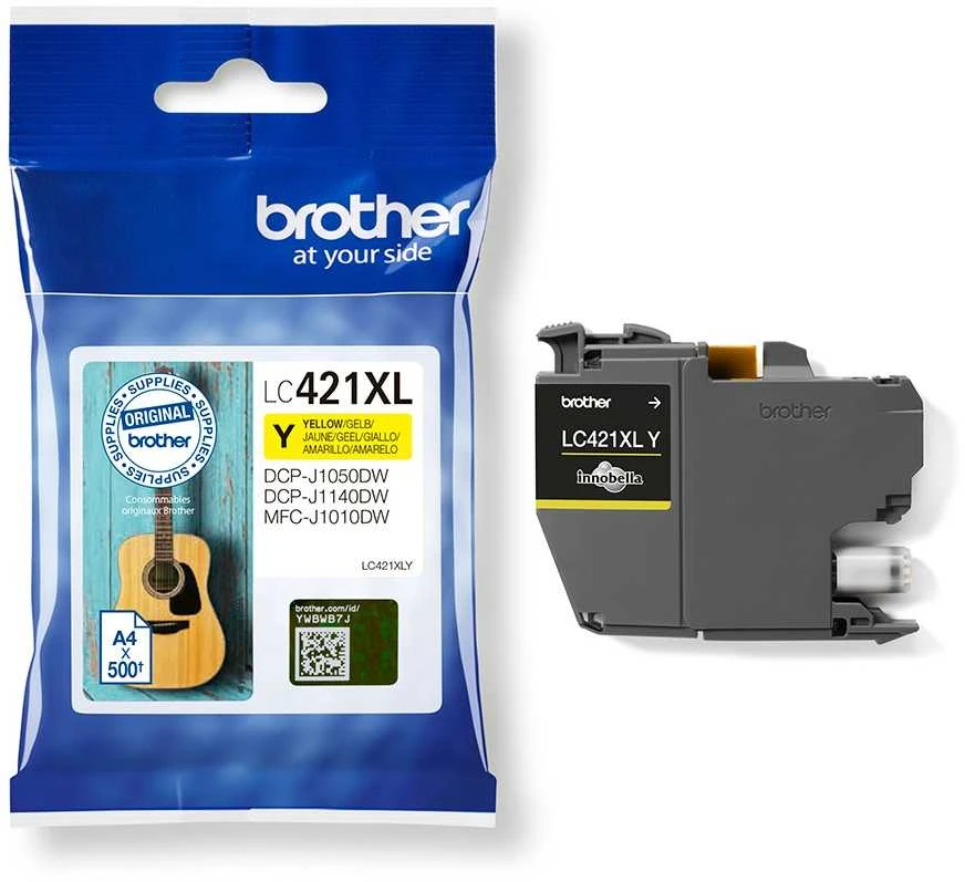 Brother LC421XLY rašalo kasetė, Geltona | Brother LC421XLY | Rašalo kasetė | Geltona