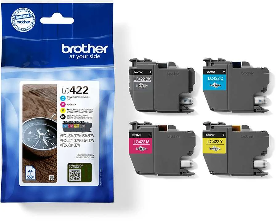 BROTHER LC422VAL rašalo kasetė, skirta BH19M/B Suderinama su MFC-J5340DW MFC-J5740DW MFC-J6540DW MFC-J6940DW 550/550 puslapių
