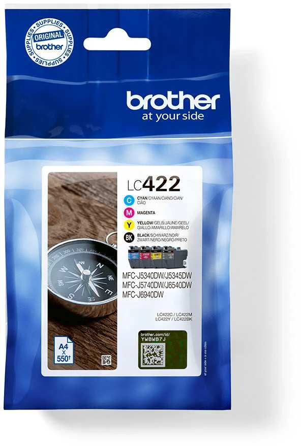 BROTHER LC422VAL rašalo kasetė, skirta BH19M/B Suderinama su MFC-J5340DW MFC-J5740DW MFC-J6540DW MFC-J6940DW 550/550 puslapių