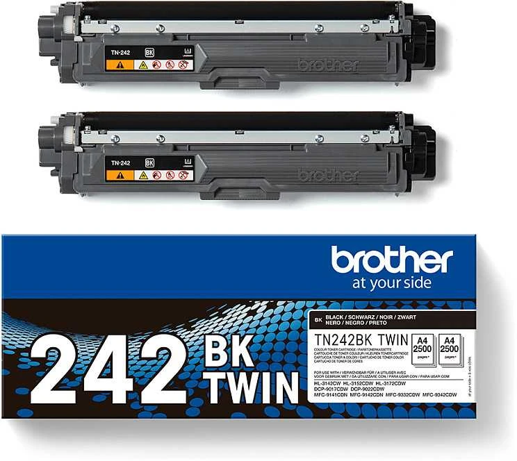 Brother TN-242BKTWIN TONER F. DCP9017CD - /72CDW/MFC-9142CDN/9332CDW/42CDW
