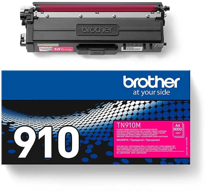 BROTHER TN-910M rausvai raudonas toneris, itin didelės išeigos, 9000 psl.