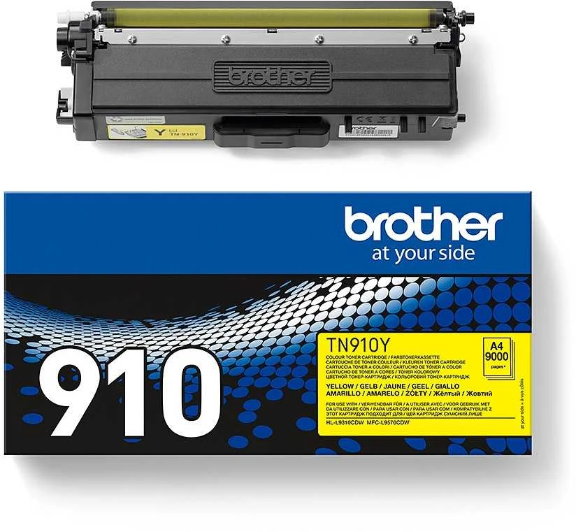 BROTHER TN-910Y Geltonas toneris, itin didelės išeigos, 9000 psl.