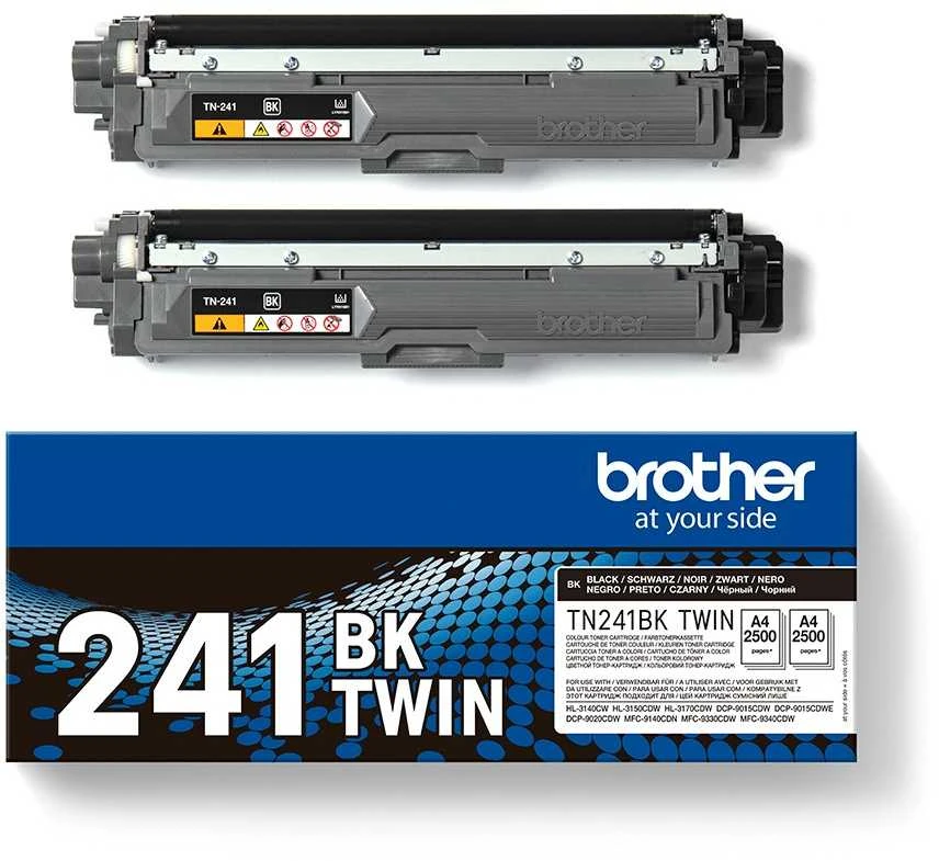 Brother TN-241BKTWIN TONERIO KASETĖ F. DCP9020CD - 70CDW/MFC-9140CDN/9330CDW/40CDW