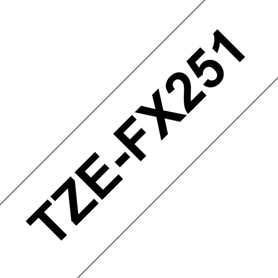 BROTHER TZEFX251 24 Juodas ON Baltas FLEX