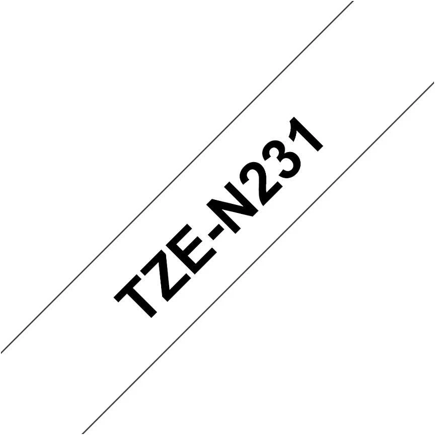 Brother BROLIS TZEN231 12 Juodas ON Baltas