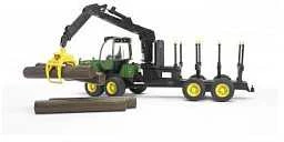 Traktorius su priedais Bruder John Deere 1210E, 3 m.+
