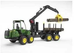Traktorius su priedais Bruder John Deere 1210E, 3 m.+