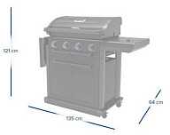 Campingaz Onyx 4 S Grilis dujinė soda 15,9 kW 72 cm x 46 cm