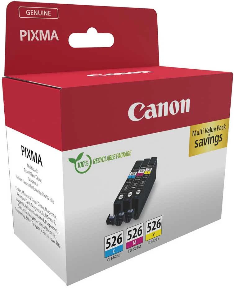 Canon originalus rašalas / rašalas CLI-526 CMY, 4541B019, CMY, apsauginė lizdinė plokštelė, 9 ml, kelių pakuočių pakuotė