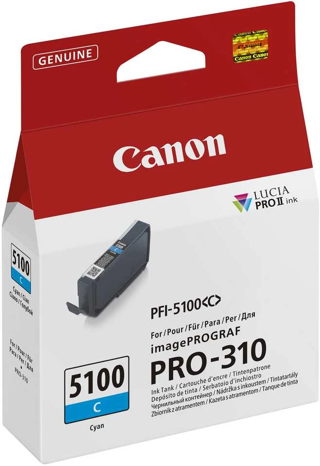Originalus „Canon“ rašalas / kasetė PFI-5100 C, 6953C001, žydra